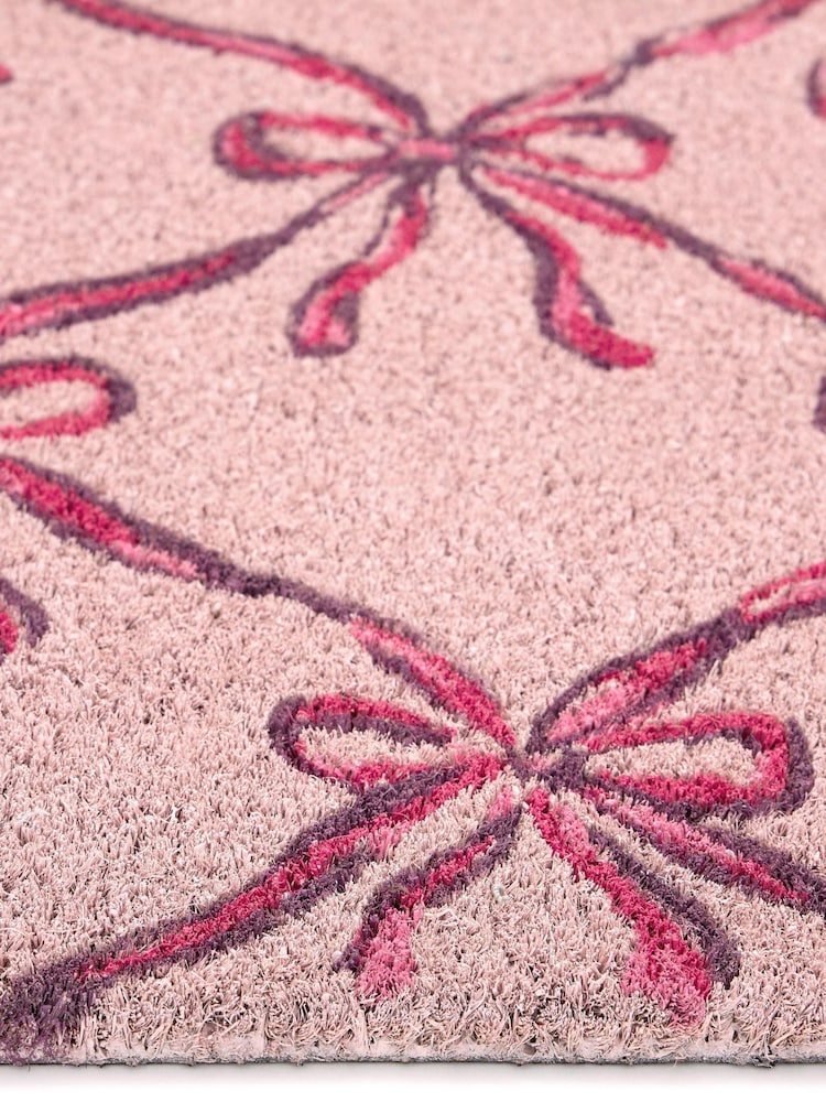 My Mat Pink Bows Coir Doormat - Image 3 of 3