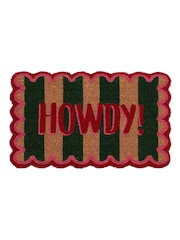 My Mat Red Howdy Stripe Coir Doormat - Image 2 of 3