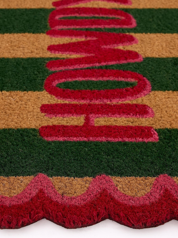 My Mat Red Howdy Stripe Coir Doormat - Image 3 of 3