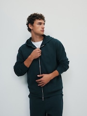 The Set 2 Pack Scuba Zip Through Hoodie Green/Navy - Image 2 of 9