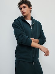 The Set 2 Pack Scuba Zip Through Hoodie Green/Navy - Image 3 of 9