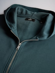 The Set 2 Pack Scuba Zip Through Hoodie Green/Navy - Image 8 of 9