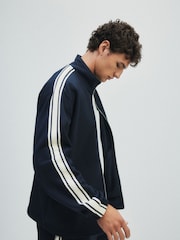 The Set Side Stripe Co-ord Sweat Top & Joggers Set Dark Navy - Image 3 of 8