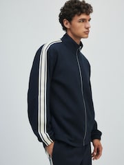 The Set Side Stripe Co-ord Sweat Top & Joggers Set Dark Navy - Image 4 of 8