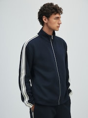 The Set Side Stripe Co-ord Sweat Top & Joggers Set Dark Navy - Image 5 of 8