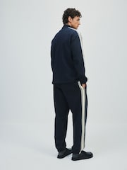 The Set Side Stripe Co-ord Sweat Top & Joggers Set Dark Navy - Image 7 of 8