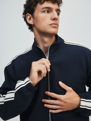 The Set Side Stripe Co-ord Sweat Top & Joggers Set Dark Navy - Image 8 of 8