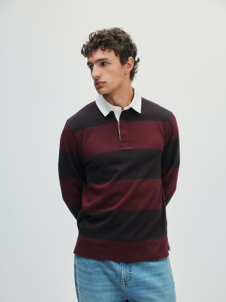 The Set 2PK Rugby Tops Berry Red - Image 1 of 11