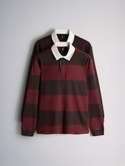 The Set 2PK Rugby Tops Berry Red - Image 2 of 11