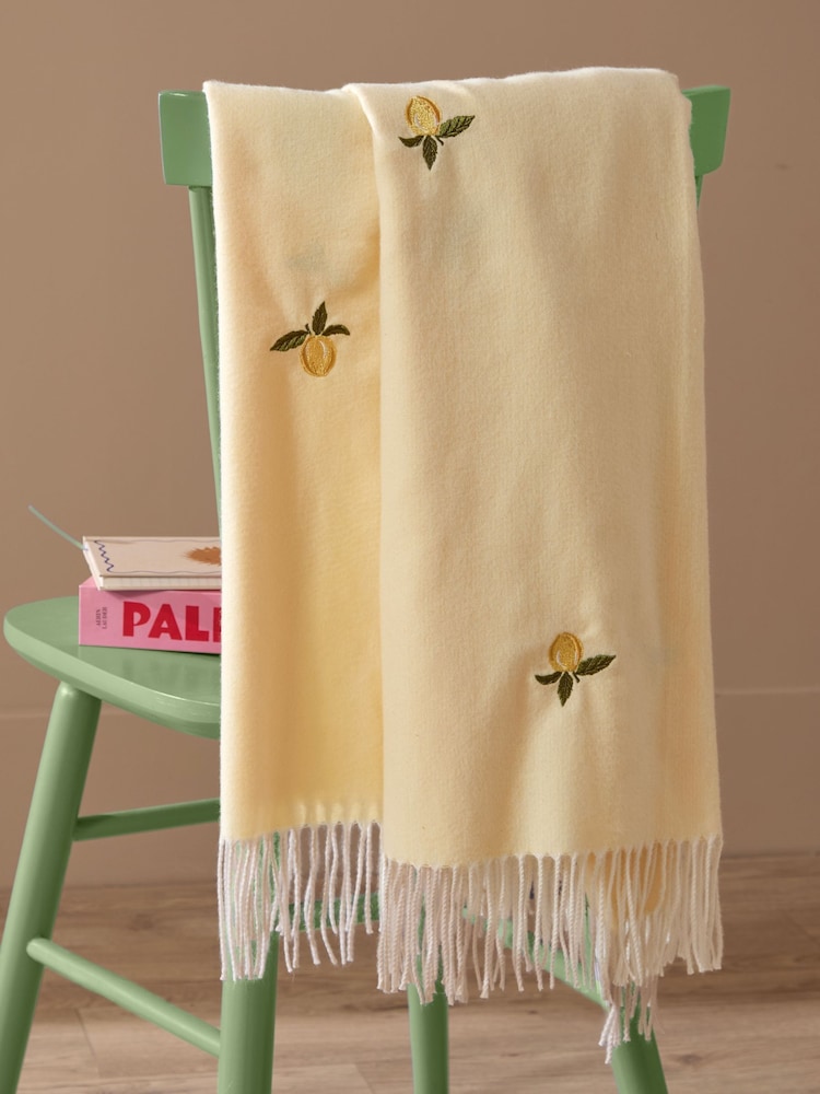 Furn Zesty Lemon Country Bee Fleece Throw - Image 1 of 3