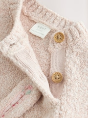 Ecru Bunny Knitted Jumper and Floral Leggings Baby Set 2 Piece (0mths-2yrs) - Image 5 of 6