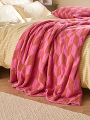 Furn Pink Pop Olsen Geometric Throw - Image 1 of 4