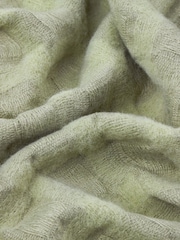 Wylder Sage Walton Waffle Fringed Throw - Image 3 of 4