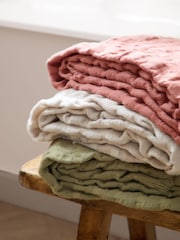 Wylder Sage Walton Waffle Fringed Throw - Image 4 of 4