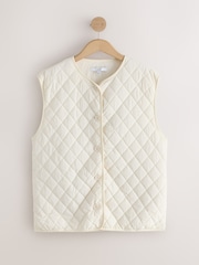 Krem - Quilted Liner Gilet - Bilde 5 av 7