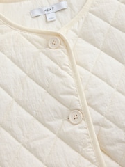 Krem - Quilted Liner Gilet - Bilde 6 av 7
