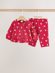 Red Heart Baby Sweat Top And Joggers Set 2 Piece (0mths-2yrs) - Image 7 of 13