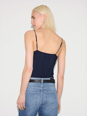 Jigsaw Blue Modal Lace Camisole - Image 2 of 4
