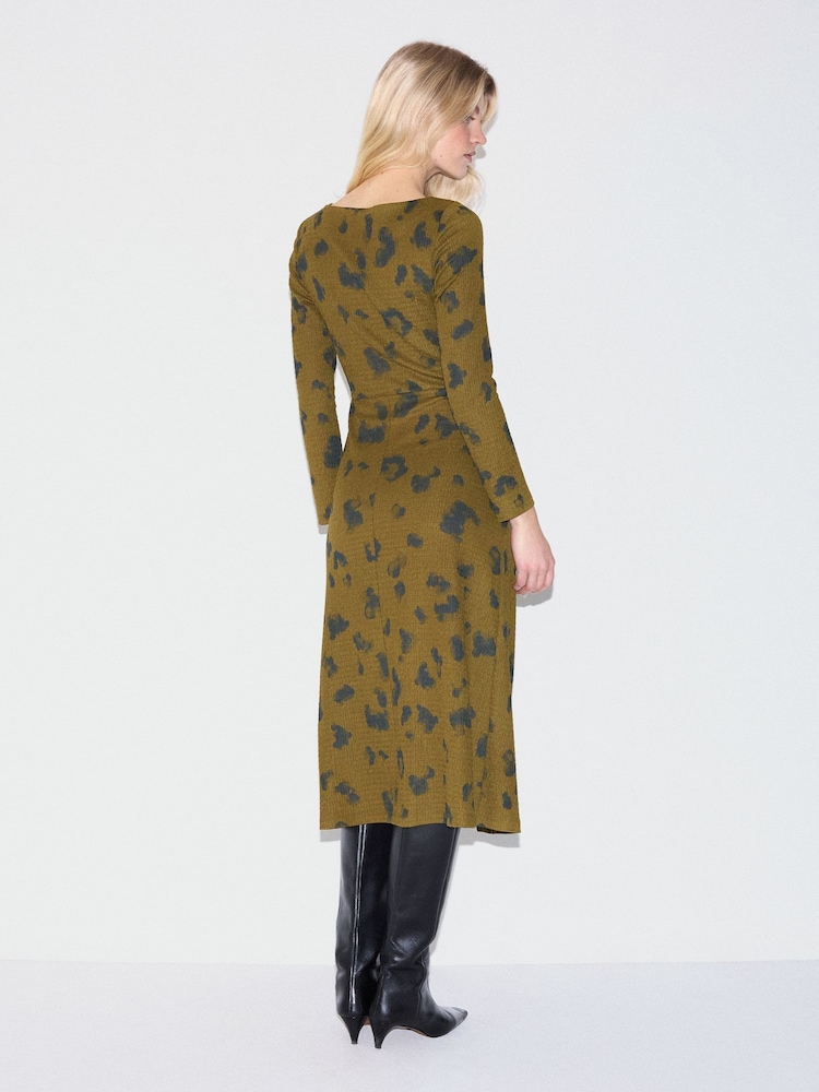 Jigsaw Green Ink Cloud Crinkle Knot Dress - Image 4 of 4
