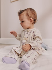 Purple Bow Baby Sweat Top And Joggers Set 2 Piece (0mths-2yrs) - Image 1 of 13