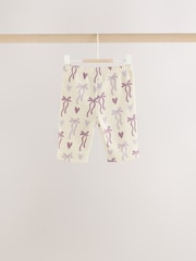 Purple Bow Baby Sweat Top And Joggers Set 2 Piece (0mths-2yrs) - Image 11 of 13