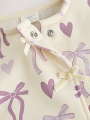 Purple Bow Baby Sweat Top And Joggers Set 2 Piece (0mths-2yrs) - Image 12 of 13