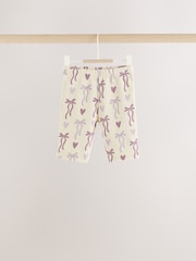 Purple Bow Baby Sweat Top And Joggers Set 2 Piece (0mths-2yrs) - Image 9 of 13