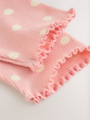 Pink Spot Peplum Top and Leggings Baby Set (0mths-2yrs) - Image 10 of 12