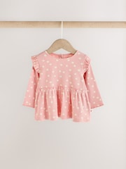 Pink Spot Peplum Top and Leggings Baby Set (0mths-2yrs) - Image 2 of 12