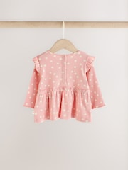 Pink Spot Peplum Top and Leggings Baby Set (0mths-2yrs) - Image 5 of 12