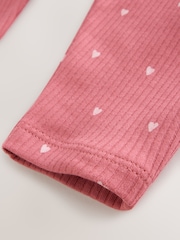 Pink Cherry Print Baby Leggings 5 Pack (0mths-2yrs) - Image 10 of 11