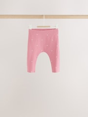 Pink Cherry Print Baby Leggings 5 Pack (0mths-2yrs) - Image 3 of 11