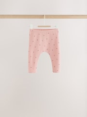 Pink Cherry Print Baby Leggings 5 Pack (0mths-2yrs) - Image 6 of 11