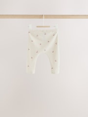 Pink Cherry Print Baby Leggings 5 Pack (0mths-2yrs) - Image 8 of 11