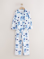 Plavo/Krem boja - Lilo & Stitch Jersey Button Through Pyjamas 1 Pack (3-16yrs) - Slika 4 od 9