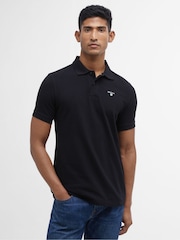 Barbour Black Original Sports Tailored Polo Shirt - Image 1 of 6