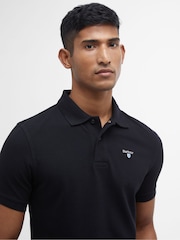 Barbour Black Original Sports Tailored Polo Shirt - Image 3 of 6