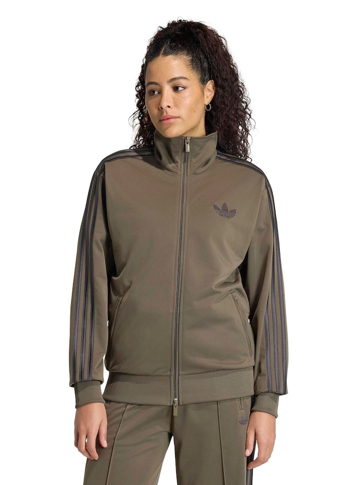 adidas Originals Khaki Green Firebird Loose Track Top - Image 1 of 7 adidas Originals Khaki Green Firebird Loose Track Top - Image 1 of 7