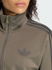 adidas Originals Khaki Green Firebird Loose Track Top - Image 4 of 7