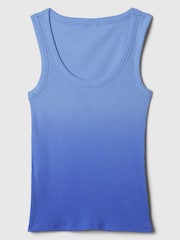 Gap Blue Ombre Soft Ribbed Sleeveless Vest Top - Image 5 of 5