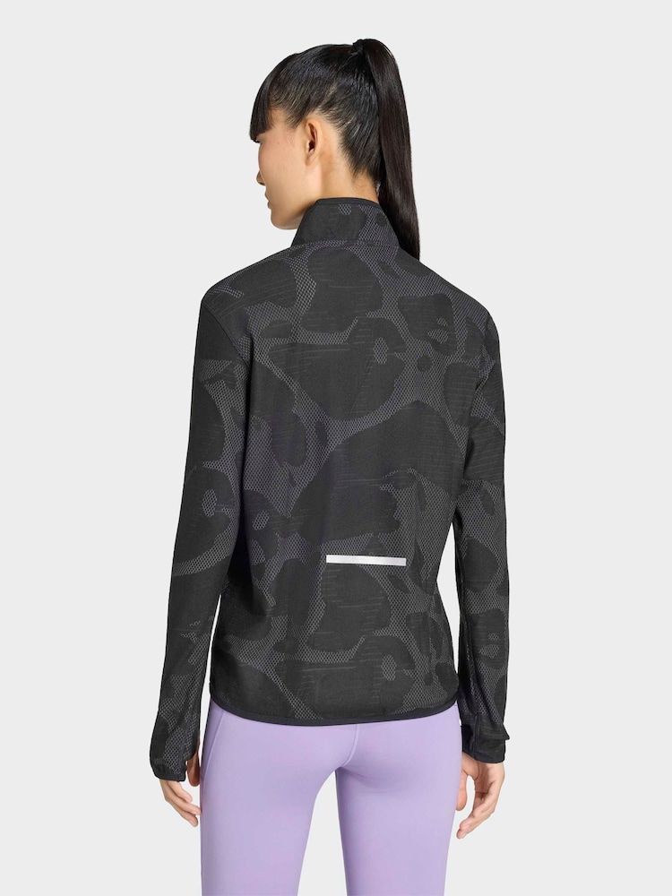 adidas Black Adi365 Running Half-Zip Shirt - Image 2 of 6