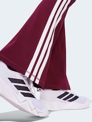 adidas Maroon Red Optime Essentials 3-Stripes Flare Leggings - Image 6 of 7