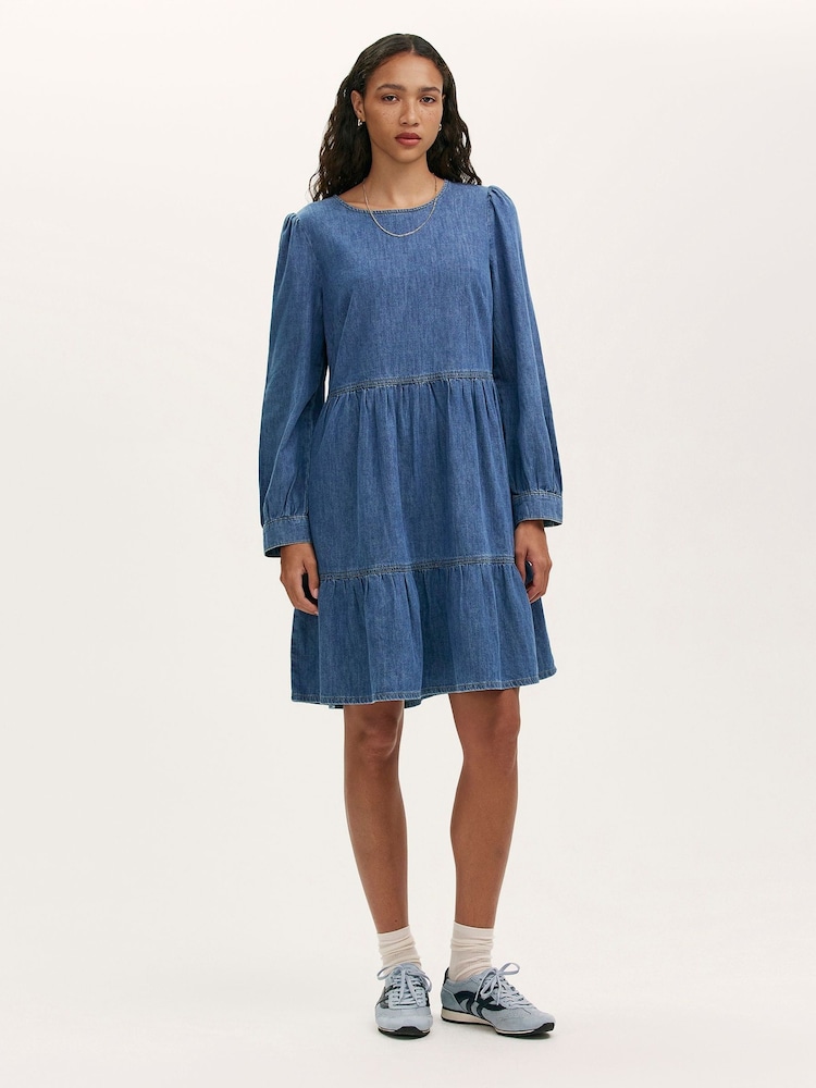 Finery Blue Nancy Dress - Image 1 of 4 Finery Blue Nancy Dress - Image 1 of 4