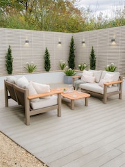 Maze Caf Brown Sicily 2 Seat Garden Sofa Set with Coffee Table - Image 1 of 6