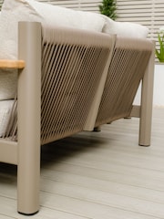 Maze Caf Brown Sicily 2 Seat Garden Sofa Set with Coffee Table - Image 2 of 6