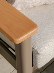 Maze Caf Brown Sicily 2 Seat Garden Sofa Set with Coffee Table - Image 3 of 6