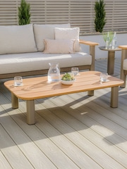 Maze Caf Brown Sicily 2 Seat Garden Sofa Set with Coffee Table - Image 5 of 6