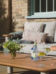 Maze Latte Brown Sicilly Garden Corner Sofa Set with Coffee Table - Image 3 of 6