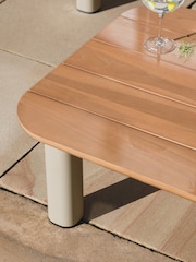 Maze Latte Brown Sicilly Garden Corner Sofa Set with Coffee Table - Image 4 of 6