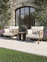 Maze Caf Brown Garden Armchair Pair - Image 1 of 5